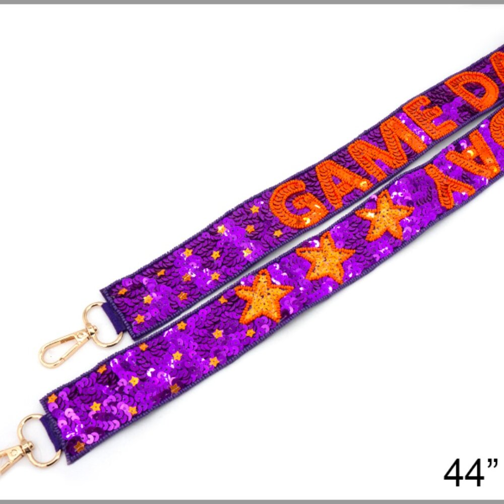 GAMEDAY Beaded Bag Strap - Purple Orange